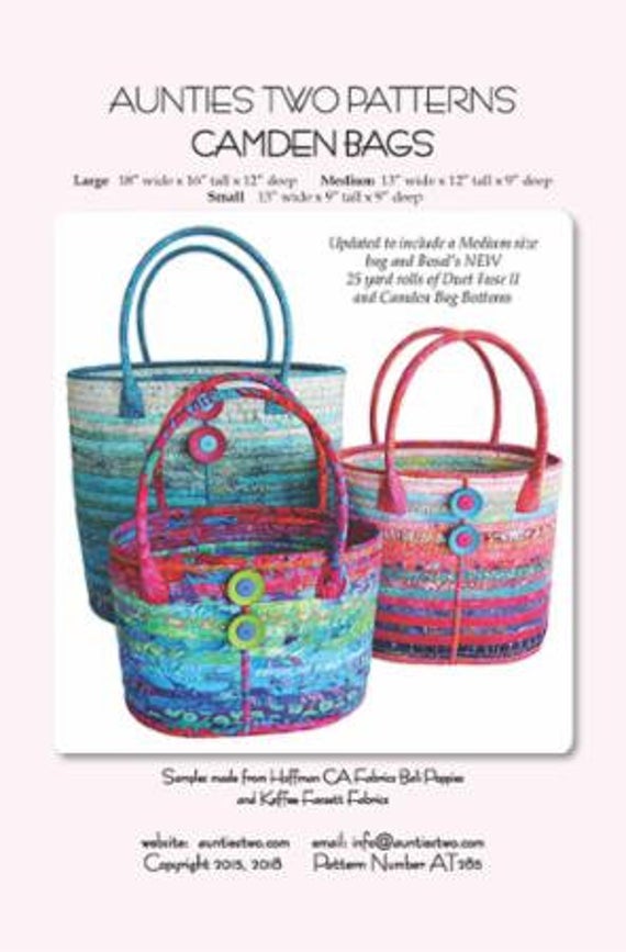 Camden bags by Aunties Two Patterns ~ Jelly Roll Friendly