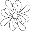 Feather Flower, 2 way petal #30366
