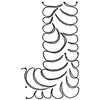 Uneven Feather Border, med. #30448