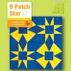 9 Patch Star 12 Inch Patchwork Template - Matilda's Own - Sewing Buddies Australia