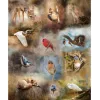 Fauna Nestled in Nature Hoffman Quilt Panel 43 x 27 Inches Digital Print