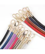 Round PU Leather Braided Bag Handles 60 cms Multiple Colours Available