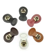Genuine Leather 2 Piece Mortise Buckle Bag Clasp Multiple Colours Available