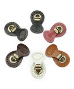 Genuine Leather 2 Piece Mortise Buckle Bag Clasp Multiple Colours Available