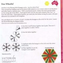 Free Wheelin' Patchwork Template - Meredithe Clarke Signature Collection 2 Sewing Buddies Australia