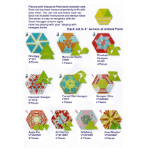 Playing with Hexagons Complete Set Patchwork Template Matilda's Own Sewing Buddies Australia