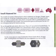 Diamond Set Small Patchwork Template Set Matilda's Own 3 Sewing Buddies Australia