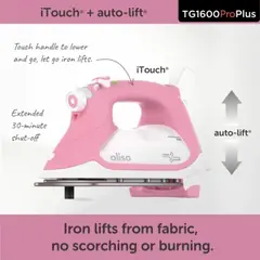 Pink Oliso Pro Plus Smart Iron - TG1600Pro  SEE VIDEO