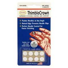 Thimble Crown with Adhesive Moulded Dimples, Stainless Steel by Colonial Needle Co.