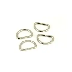 D Rings Nickel 1 Inch (25mm) x 4 by Sallie Tomato
