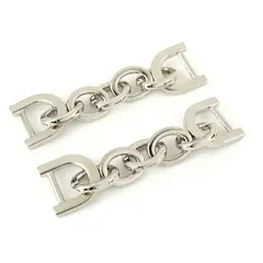 Chain Strap Connectors 1/2 Inch 12mm Nickel x 2 by Sallie Tomato
