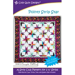 Pointy Strip Star Pattern by Cozy Quilt Designs - Image of Pattern Cover