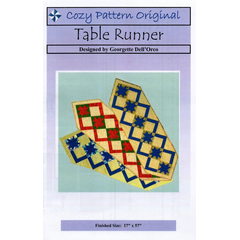 Tablerunner Pattern by Cozy Quilt Designs - Image of Pttern Cover