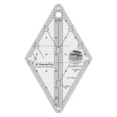 Creative Grids 60 Degree Tiny Diamond Ruler  CGR60DIATINY - SEE VIDEO