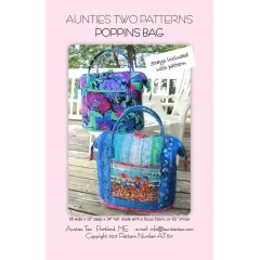 Poppins Bag Pattern AT617 by Aunties Two - Image of Pattern Cover