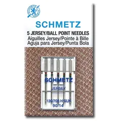 Schmetz 90/14 Machine Needle Ballpoint (Jersey) - 5 Needle Packet