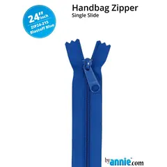 By Annie 24 Inch Handbag Zipper Blast Off Blue - See Video