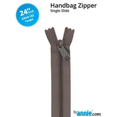 By Annie 24 Inch Handbag Zipper Taupe - See Video