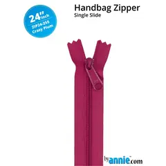 By Annie 24 Inch Handbag Zipper Crazy Plum - See Video