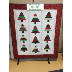 Tree Lot Pattern and Fabric Kit by Cozy Quilt Designs - Completed Throw Size Quilt