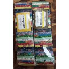 2 x Fun Colours Rainbows aka Jelly Roll Plus Free Buddies Star Quilt Pattern