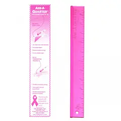 Add A Quarter Ruler 12" Pink