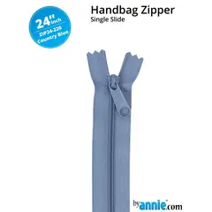 By Annie 24 Inch Handbag Zipper Country Blue - See Video