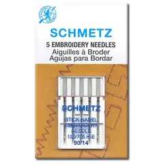 Schmetz 90/14 Embroidery Sewing Machine Needle