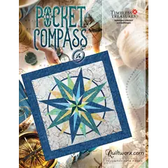 Pocket Compass Quilt Pattern by Judy Niemeyer - Image of Pattern and Foundation Pieces Cover