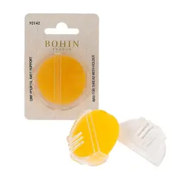 Wax for Thread with Holder by Bohin - Image of Thread wax both in packaging and in the wax holder and applicator.