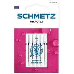 Schmetz 100/16 Microtex Sewing Machine Needle - 5 needle packet - Needles Sized 100/16 are for medium to heavy weight fabrics like denims, corduroy, canvas, duck, suiting and Leather