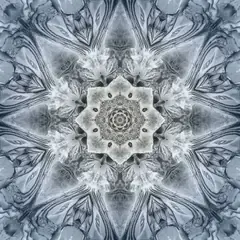 Slate Dream Big Kaleidoscope Hoffman Quilt Panel 43 x 43 Inches Digital Print