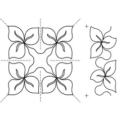 Fancy Tri- Leaf with Border #30668