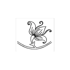 Vine Series, Curly Q Flower #30439
