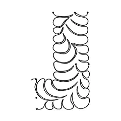 Uneven Feather Border, med. #30448