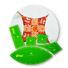 Curved 9 Patch Star Patchwork Template