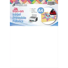 Iron On Printable Fabric (Inkjet) A4 x 3 Sheets