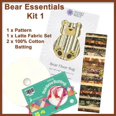 Bear Floor Jelly Roll Rug Pattern and Kit (2 Kits Available)