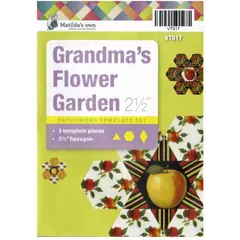 Grandma's Flower Garden Hexagon 2.5 Inch Patchwork Template Matilda's Own
