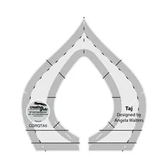 Taj Creative Grids Non-Slip Free Motion Quilting Tool / Ruler SEE VIDEO