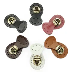 Genuine Leather 2 Piece Mortise Buckle Bag Clasp Multiple Colours Available