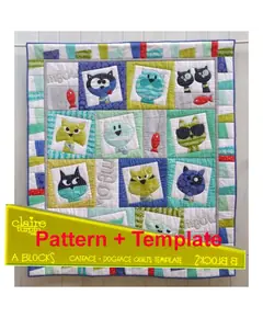 Catface Applique Quilt Pattern by Claire Turpin Optional Template
