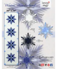 Winter Wonderland Snowflakes Table Runner Pattern Judy Niemeyer