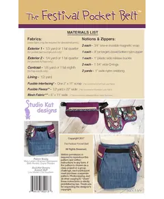 Festival Pocket Belt Pattern by Studio Kat Designs