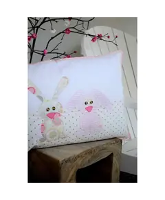 Happy Rabbit Applique Cushion Pattern by Claire Turpin