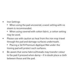 Matilda's Own Wool Ironing Pad Instructions