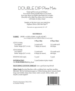 Double Dip Reversible Place Mats by Aunties Two Patterns