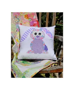 Happy Rabbit Applique Cushion Pattern by Claire Turpin