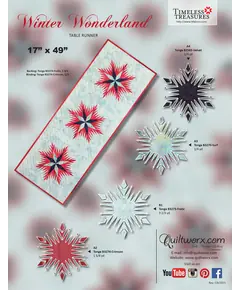 Winter Wonderland Snowflakes Table Runner Pattern Judy Niemeyer