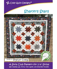 Sharyn's Stars Pattern by Cozy Quilt Designs - Image of Pattern Cover
